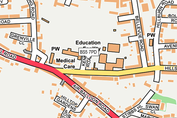 BS5 7PD map - OS OpenMap – Local (Ordnance Survey)