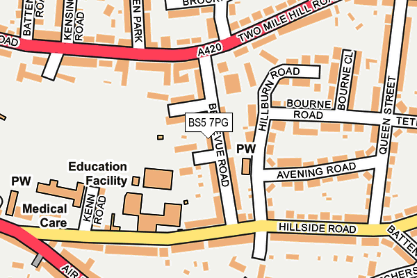 BS5 7PG map - OS OpenMap – Local (Ordnance Survey)