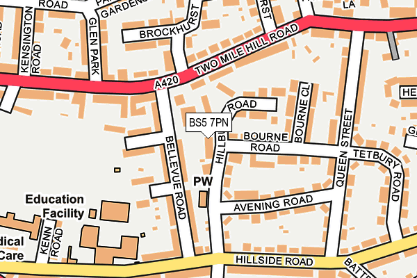 BS5 7PN map - OS OpenMap – Local (Ordnance Survey)