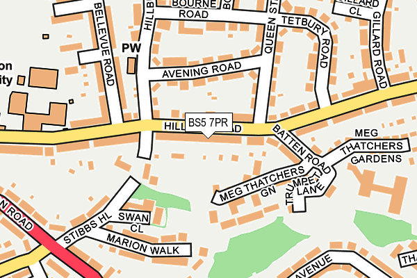 BS5 7PR map - OS OpenMap – Local (Ordnance Survey)