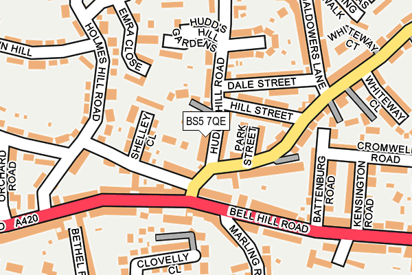 BS5 7QE map - OS OpenMap – Local (Ordnance Survey)