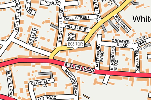 BS5 7QR map - OS OpenMap – Local (Ordnance Survey)