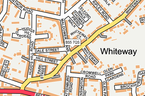 BS5 7QS map - OS OpenMap – Local (Ordnance Survey)