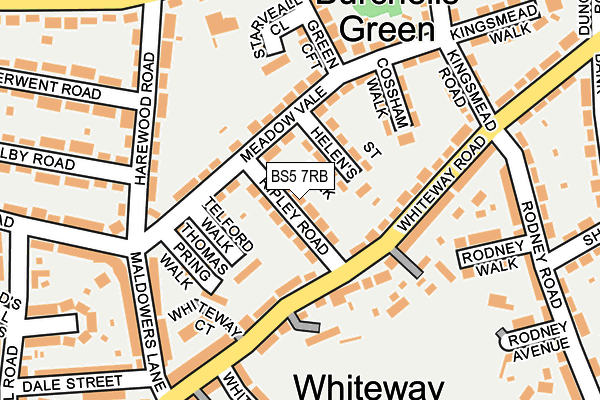 BS5 7RB map - OS OpenMap – Local (Ordnance Survey)