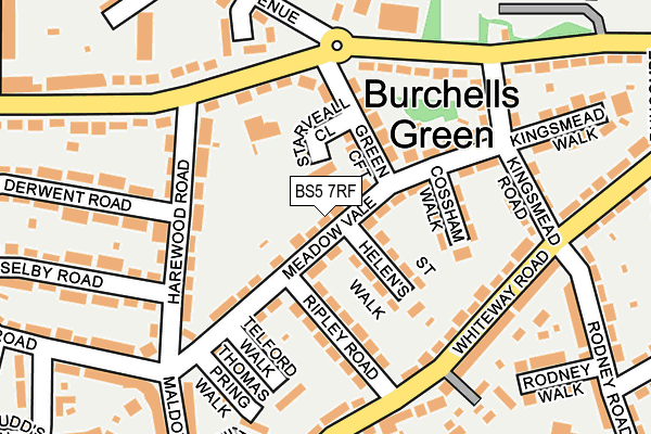 BS5 7RF map - OS OpenMap – Local (Ordnance Survey)