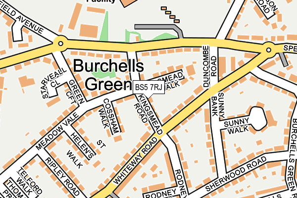 BS5 7RJ map - OS OpenMap – Local (Ordnance Survey)