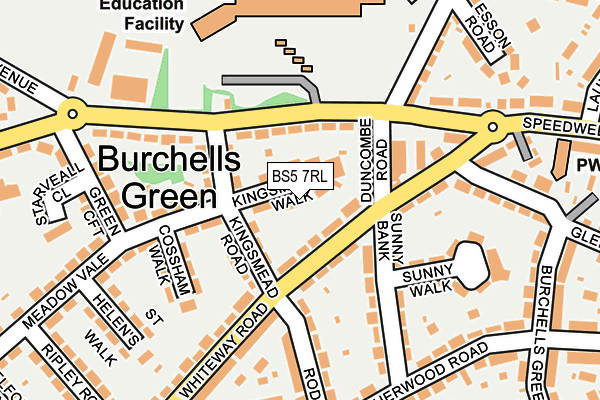 BS5 7RL map - OS OpenMap – Local (Ordnance Survey)