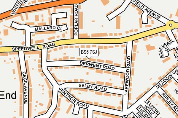 BS5 7SJ map - OS OpenMap – Local (Ordnance Survey)