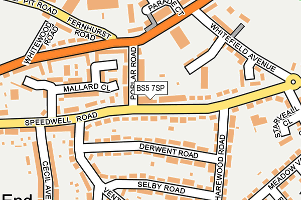 BS5 7SP map - OS OpenMap – Local (Ordnance Survey)