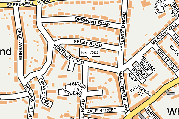 BS5 7SQ map - OS OpenMap – Local (Ordnance Survey)