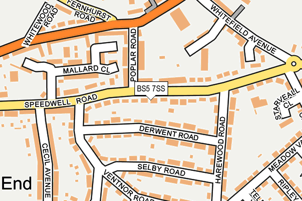 BS5 7SS map - OS OpenMap – Local (Ordnance Survey)