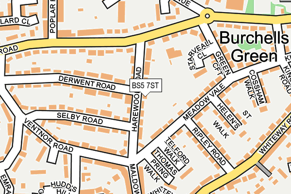 BS5 7ST map - OS OpenMap – Local (Ordnance Survey)