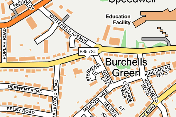 BS5 7SU map - OS OpenMap – Local (Ordnance Survey)