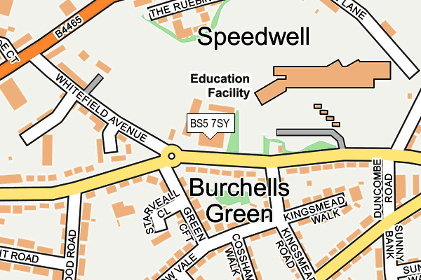 BS5 7SY map - OS OpenMap – Local (Ordnance Survey)