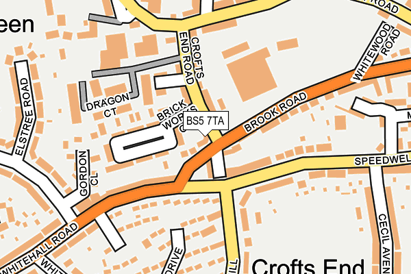 BS5 7TA map - OS OpenMap – Local (Ordnance Survey)