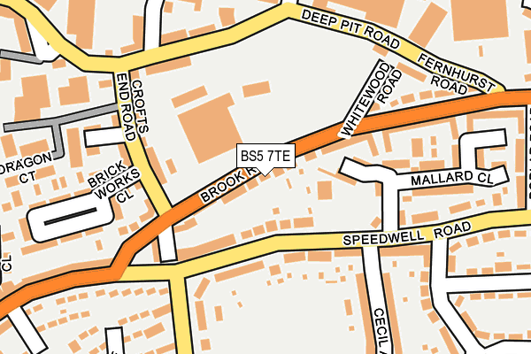 BS5 7TE map - OS OpenMap – Local (Ordnance Survey)