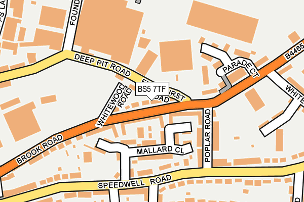 BS5 7TF map - OS OpenMap – Local (Ordnance Survey)