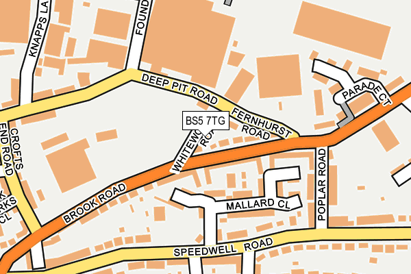 BS5 7TG map - OS OpenMap – Local (Ordnance Survey)