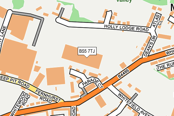 BS5 7TJ map - OS OpenMap – Local (Ordnance Survey)