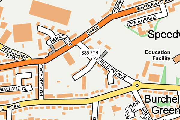 BS5 7TR map - OS OpenMap – Local (Ordnance Survey)