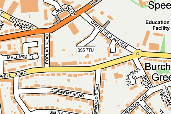 BS5 7TU map - OS OpenMap – Local (Ordnance Survey)