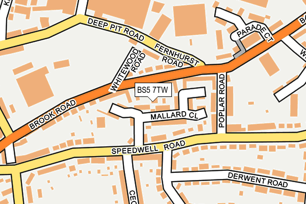 BS5 7TW map - OS OpenMap – Local (Ordnance Survey)