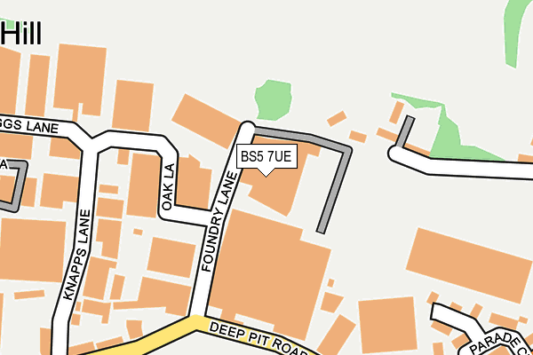 BS5 7UE map - OS OpenMap – Local (Ordnance Survey)