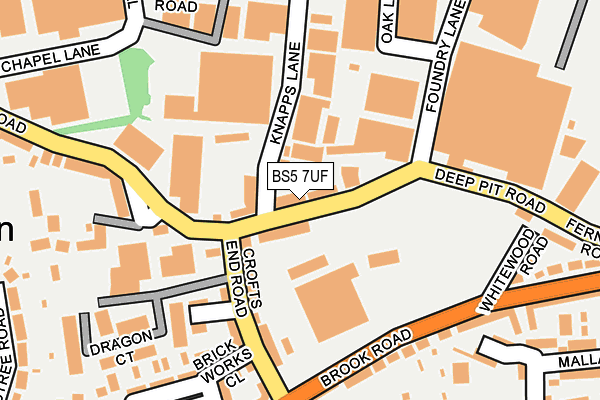 BS5 7UF map - OS OpenMap – Local (Ordnance Survey)