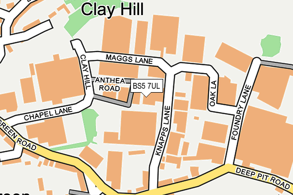 BS5 7UL map - OS OpenMap – Local (Ordnance Survey)