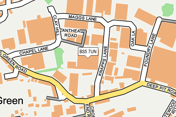 BS5 7UN map - OS OpenMap – Local (Ordnance Survey)