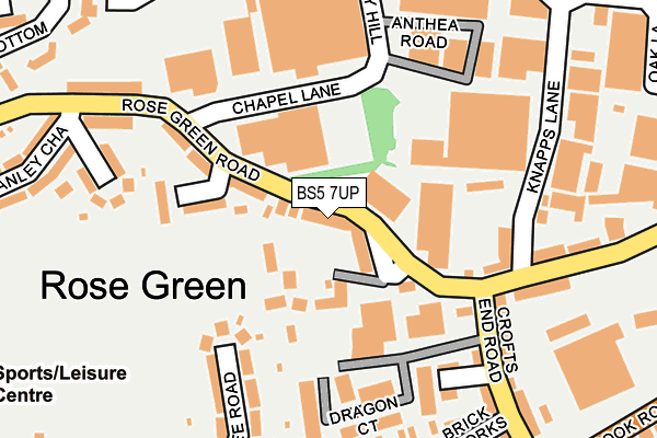 Map of ROSE GREEN TILE & RECLAMATION LTD. at local scale