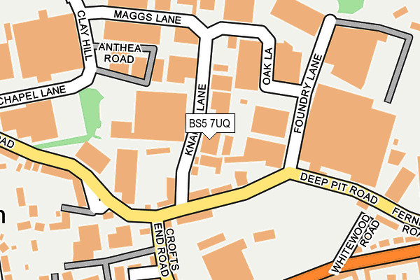 BS5 7UQ map - OS OpenMap – Local (Ordnance Survey)