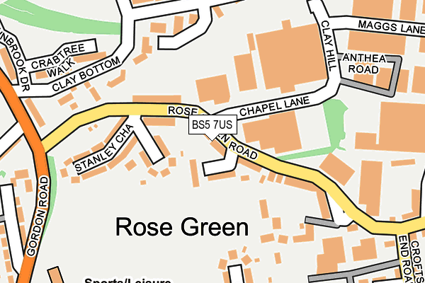 BS5 7US map - OS OpenMap – Local (Ordnance Survey)