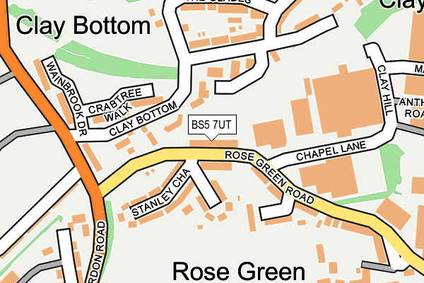 BS5 7UT map - OS OpenMap – Local (Ordnance Survey)