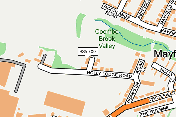 BS5 7XG map - OS OpenMap – Local (Ordnance Survey)