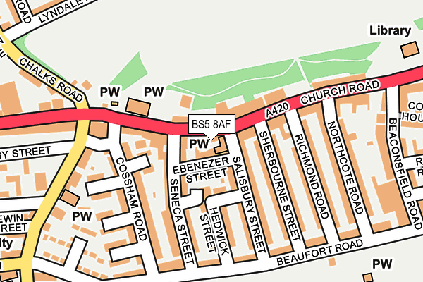 BS5 8AF map - OS OpenMap – Local (Ordnance Survey)