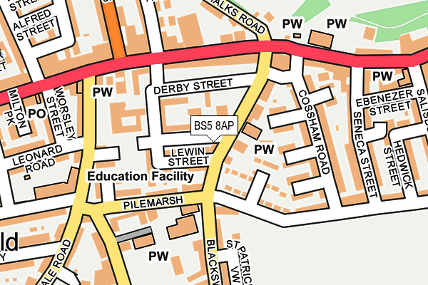 BS5 8AP map - OS OpenMap – Local (Ordnance Survey)