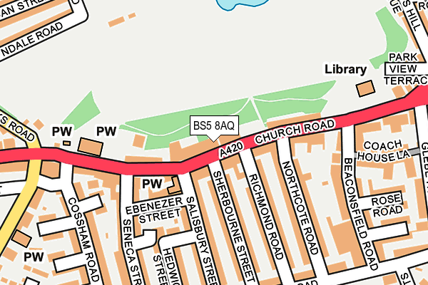 BS5 8AQ map - OS OpenMap – Local (Ordnance Survey)