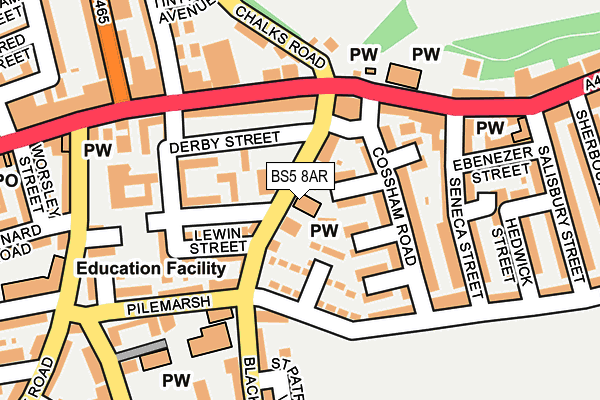 BS5 8AR map - OS OpenMap – Local (Ordnance Survey)