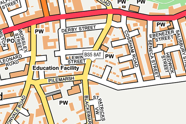 BS5 8AT map - OS OpenMap – Local (Ordnance Survey)