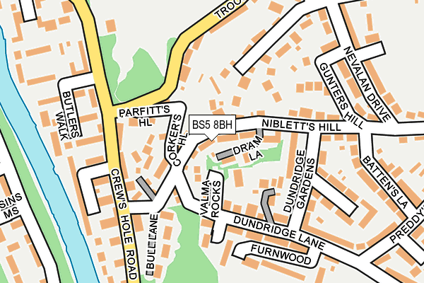 BS5 8BH map - OS OpenMap – Local (Ordnance Survey)