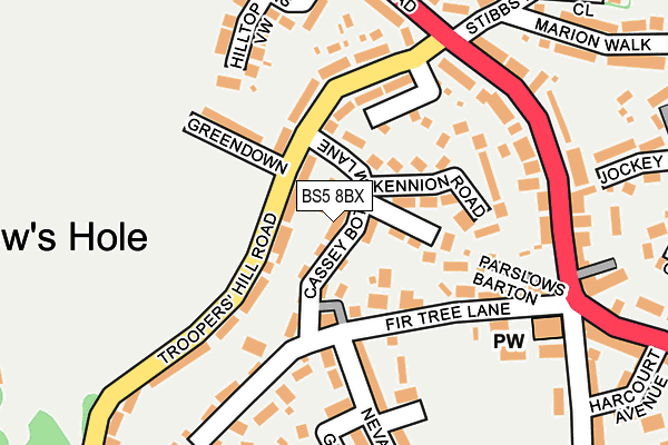 BS5 8BX map - OS OpenMap – Local (Ordnance Survey)
