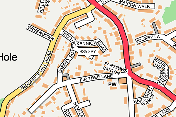 BS5 8BY map - OS OpenMap – Local (Ordnance Survey)