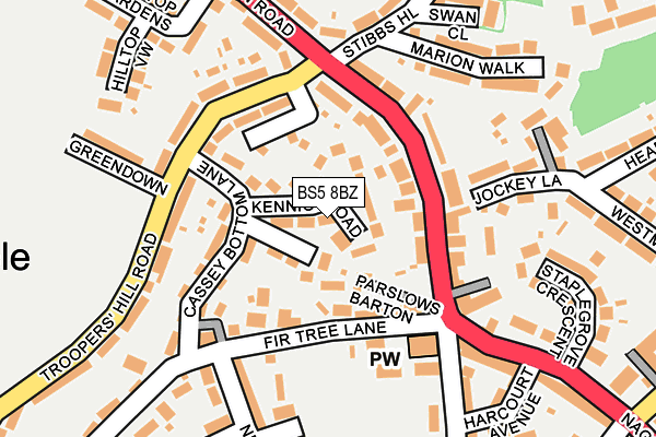 BS5 8BZ map - OS OpenMap – Local (Ordnance Survey)