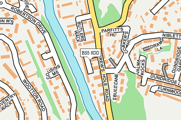 BS5 8DD map - OS OpenMap – Local (Ordnance Survey)