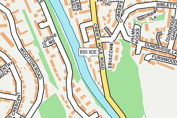 BS5 8DE map - OS OpenMap – Local (Ordnance Survey)