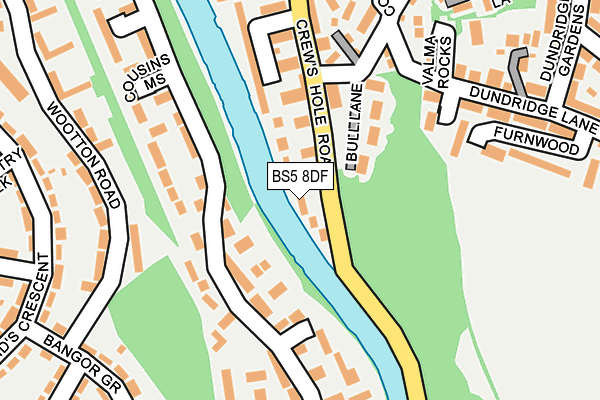 BS5 8DF map - OS OpenMap – Local (Ordnance Survey)