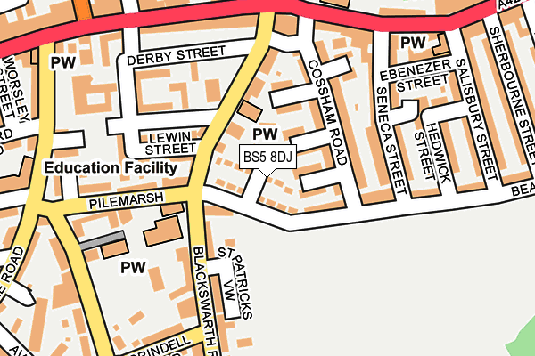 BS5 8DJ map - OS OpenMap – Local (Ordnance Survey)