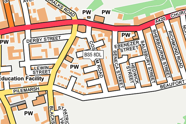 BS5 8DL map - OS OpenMap – Local (Ordnance Survey)