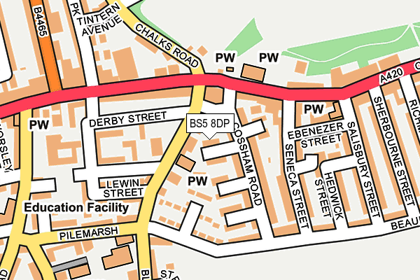 BS5 8DP map - OS OpenMap – Local (Ordnance Survey)